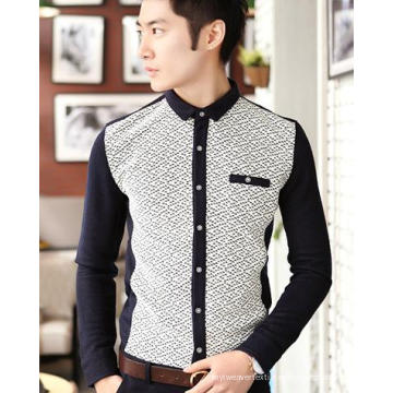 Manga larga Ocio / Casual Cuello alto Moda Hombres Camisa